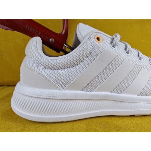 Adidas Trainers Lite Racer Adult Womans Size 8.5 Running Gym Shoes White Comfy